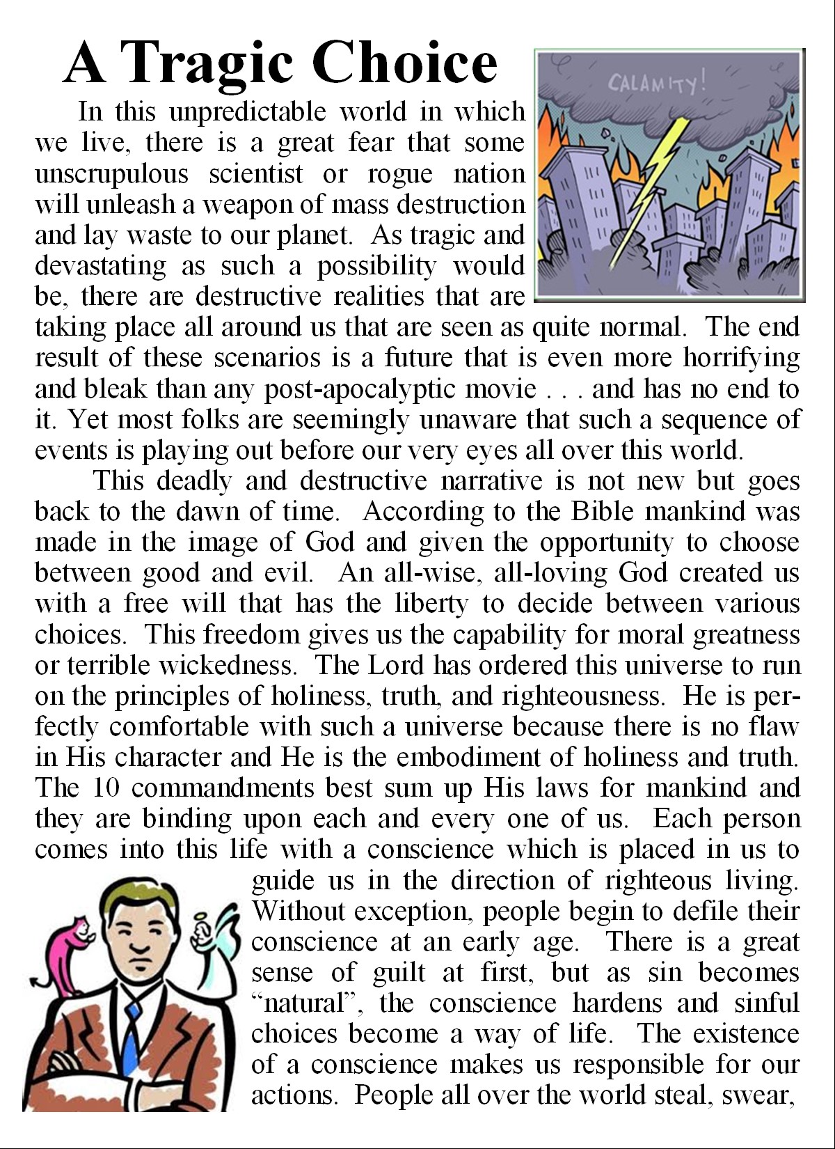 Image of tract: A Tragic Choice