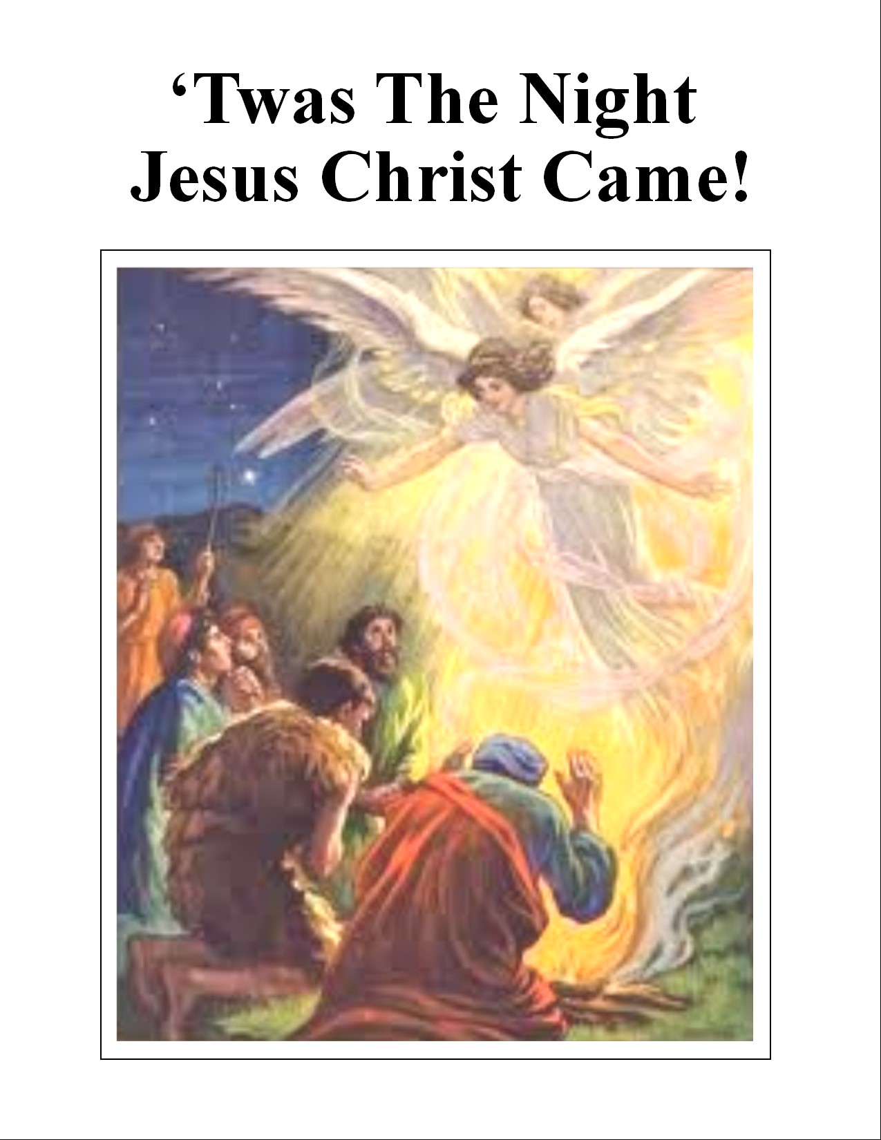 Image of tract: 'Twas the Night Jesus Came
